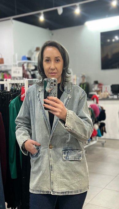 Sacou Dama, Denim, Buzunare Functionale