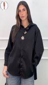 Camasa Dama, Oversize, Brose, Negru 
