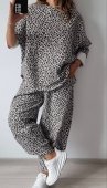 Compleu Dama, Imprimeu Leopard, Bumbac, Casual