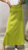 Fusta Dama, Lunga, Evazata, Tricot, Verde Lime