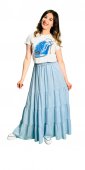 Fusta Denim Subtire, Tencel