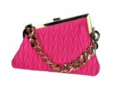 Geanta Dama, Clutch, Piele Ecologica, Fuchsia.