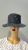 Palarie De Soare, Accesorizata Cu Strasuri, Negru
