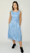 Rochie Dama, Fara Maneci, Albastru