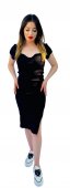 Rochie Dama, Tricot, Negru