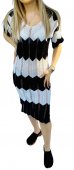 Rochie Perforata Alb/Negru