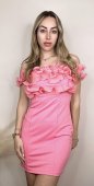 Rochie Dama, Volane Umeri, Roz